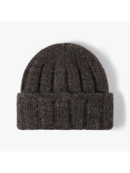 Haila - Round Crown Folded Cuff Knit Beanie