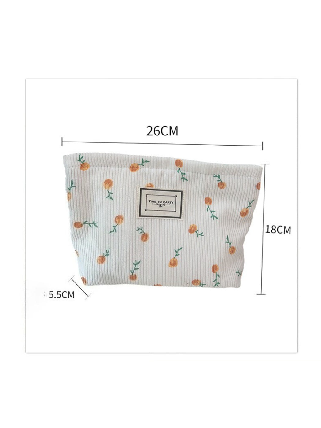Cosbai - Citrus Corduroy Makeup Pouch