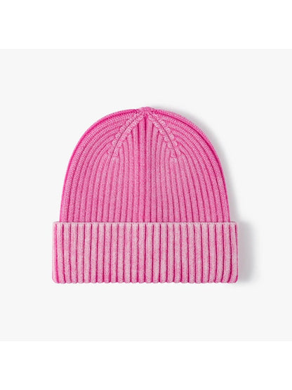 Haila - Heathered Ribbed Cuffed Knit Beanie