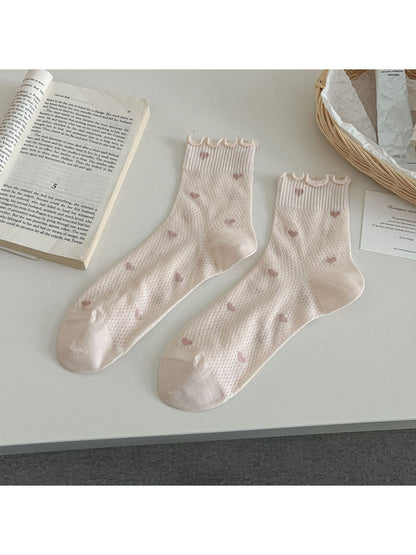 Rufia - Heart Mesh Ruffle Crew Socks product image 6