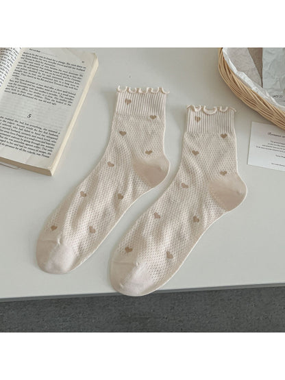 Rufia - Heart Mesh Ruffle Crew Socks product image 7