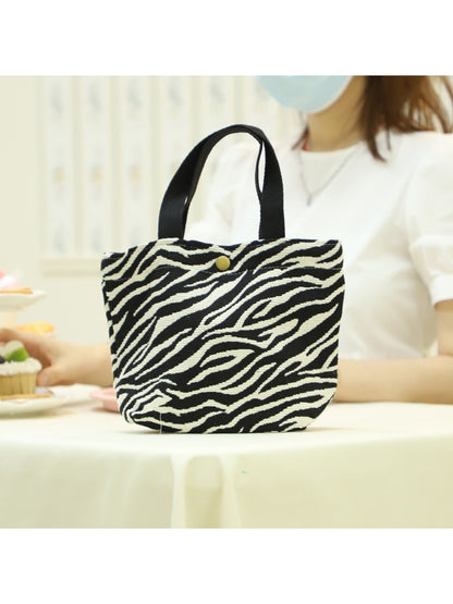 Cosbai - Simple Print Hand Carry Lunch Bag