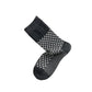 Rufia - Grey Classic Pattern Turn-Cuff Mid-Crew Socks