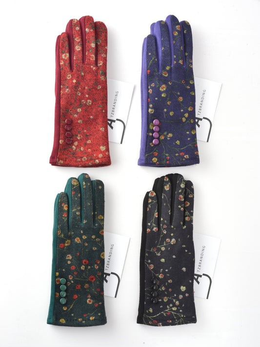 Gloving - Winter Floral Touchscreen Warm Gloves