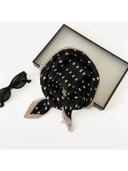 Scarvii - Polka Dot Pleated Scarf