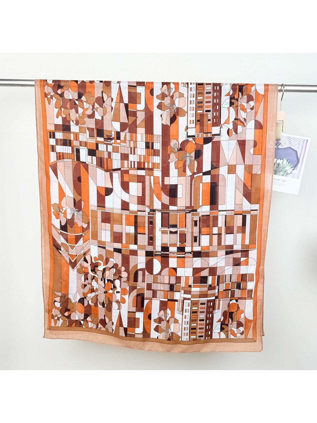 Scarvii - Lightweight Geometric Print Shawl