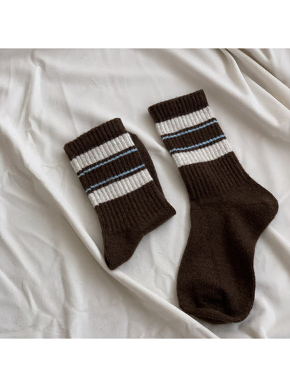 Rufia - Classic Collegiate Stripe Crew Socks