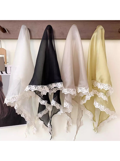Scarvii Vintage Elegant Lace Triangle Scarf product photo 1