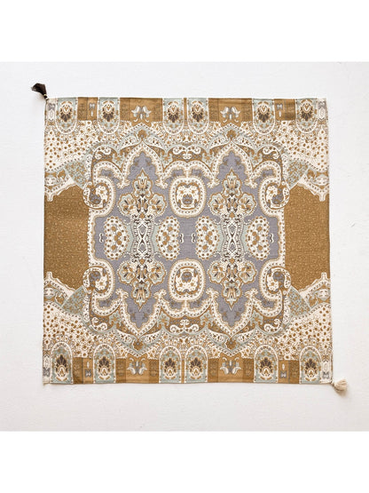 Scarvii Retro Print Workwear Neck Square Scarf product image