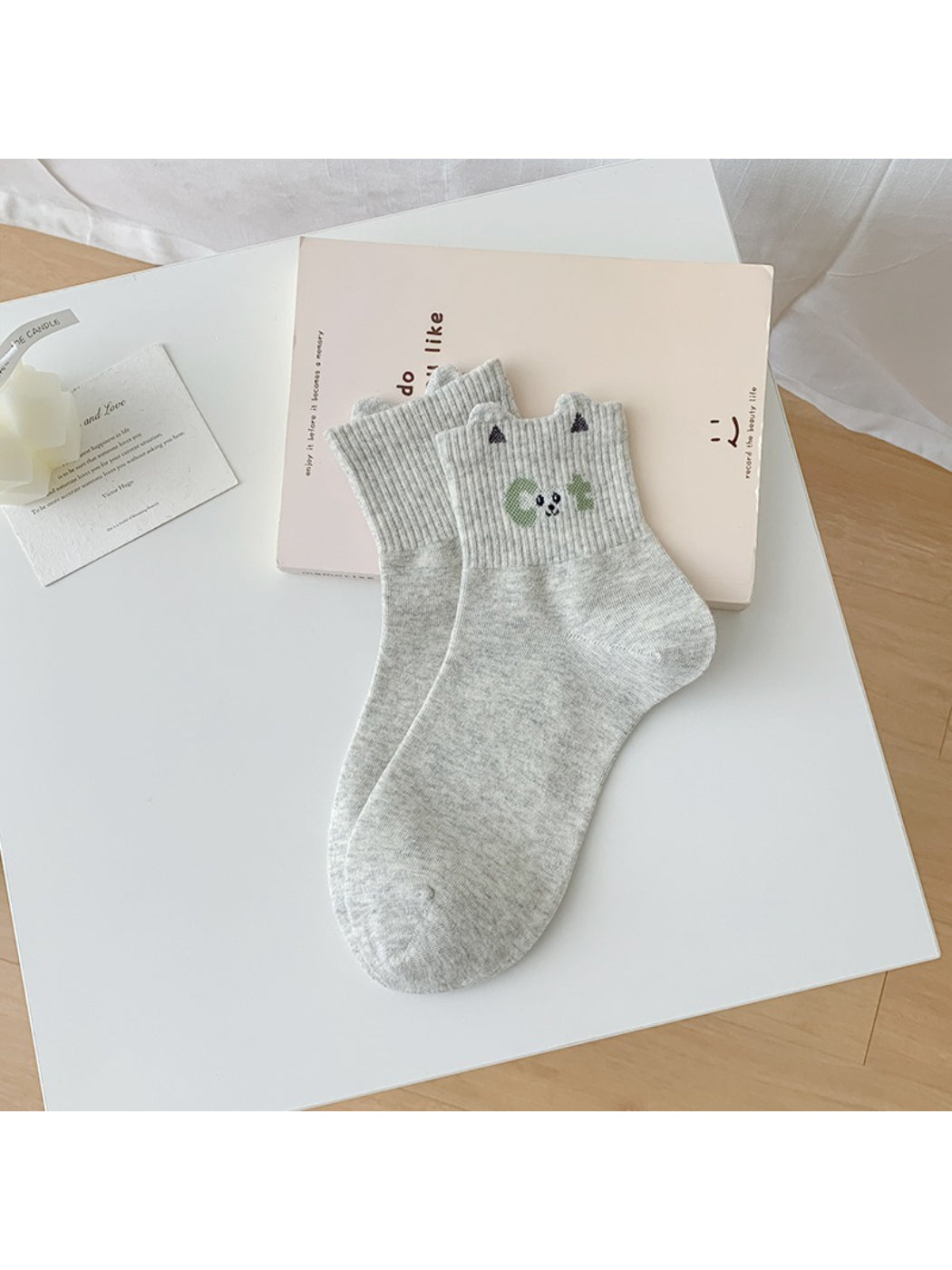 Rufia - Cute Cat Letter Print Everyday Crew Socks product image 8