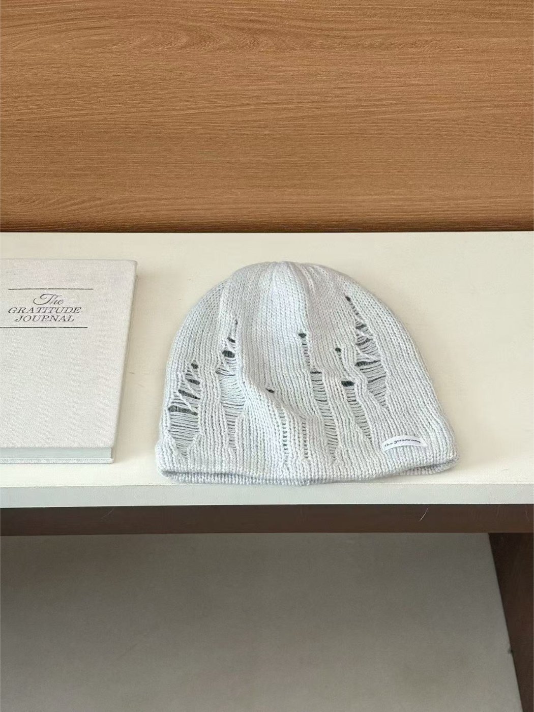 Haila - Distressed Knit Slouch Beanie