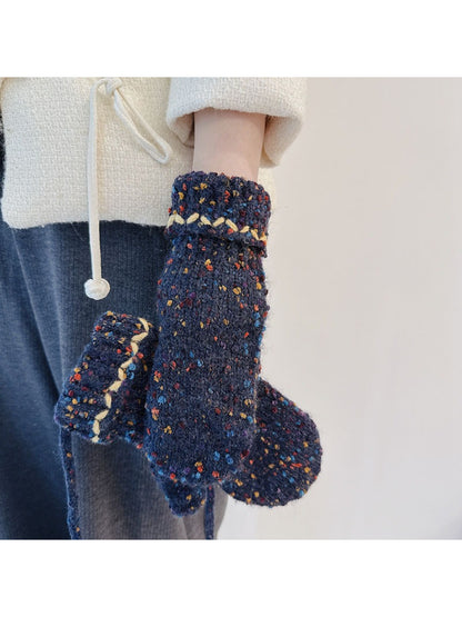 Gloving - Speckled Knit Winter Mittens