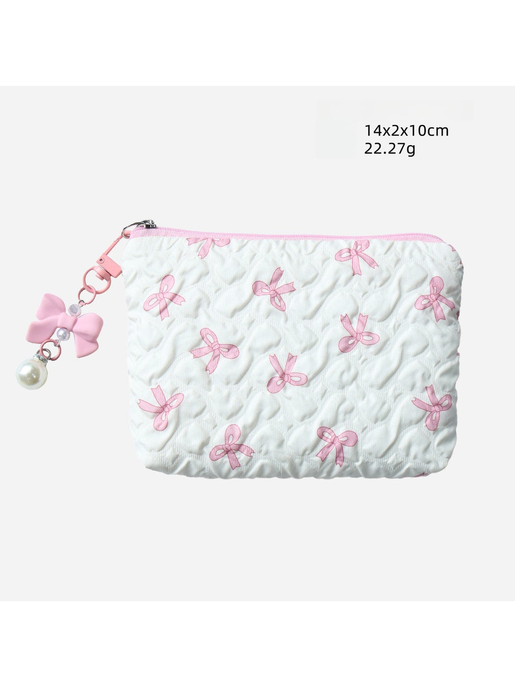 Cosbai - Bow Detail Bucket and Pouch Storage Bag