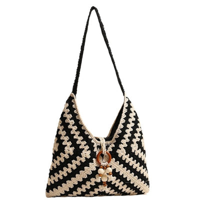 Cosbai - Crochet Pattern With A Zigzag Design V Shape Bag