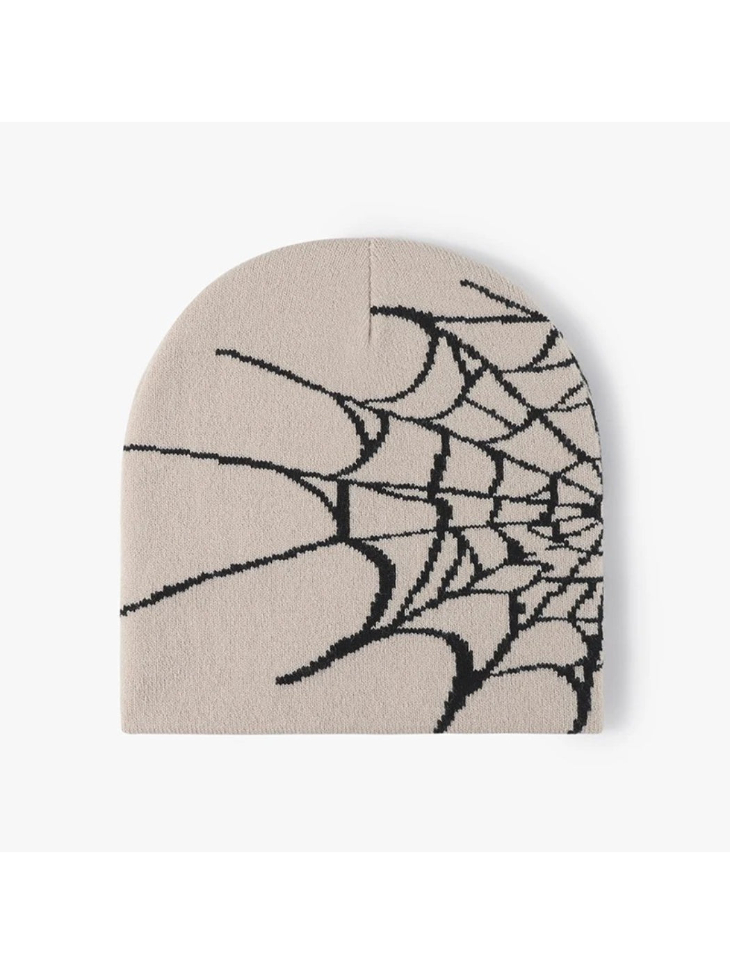 Haila - Spiderweb Graphic Brimless Knit Beanie