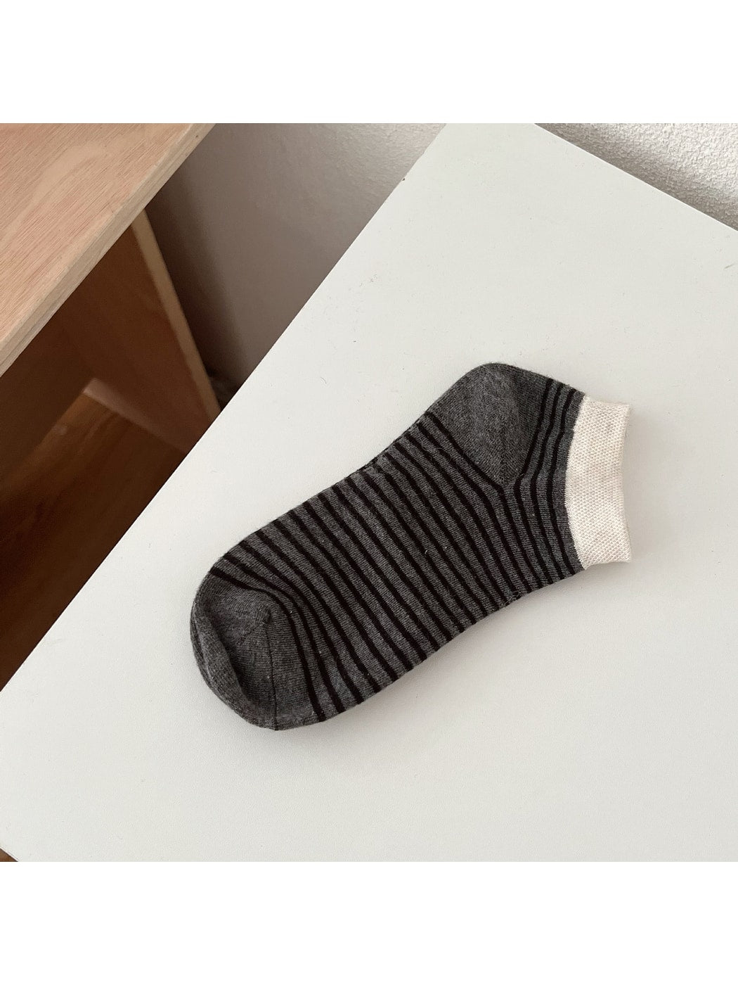 Rufia - Retro Style Striped Colorblock Ankle Socks