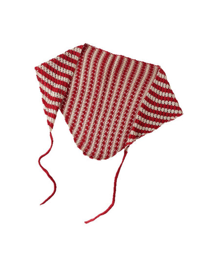 Scarvii - Striped Tie Strap Triangle Bandana