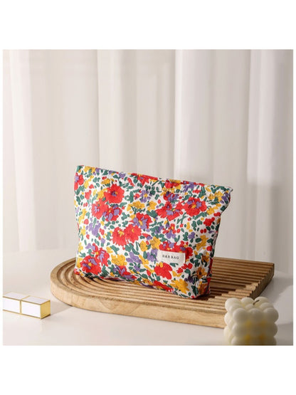 Cosbai - Floral Print Cosmetic Bag