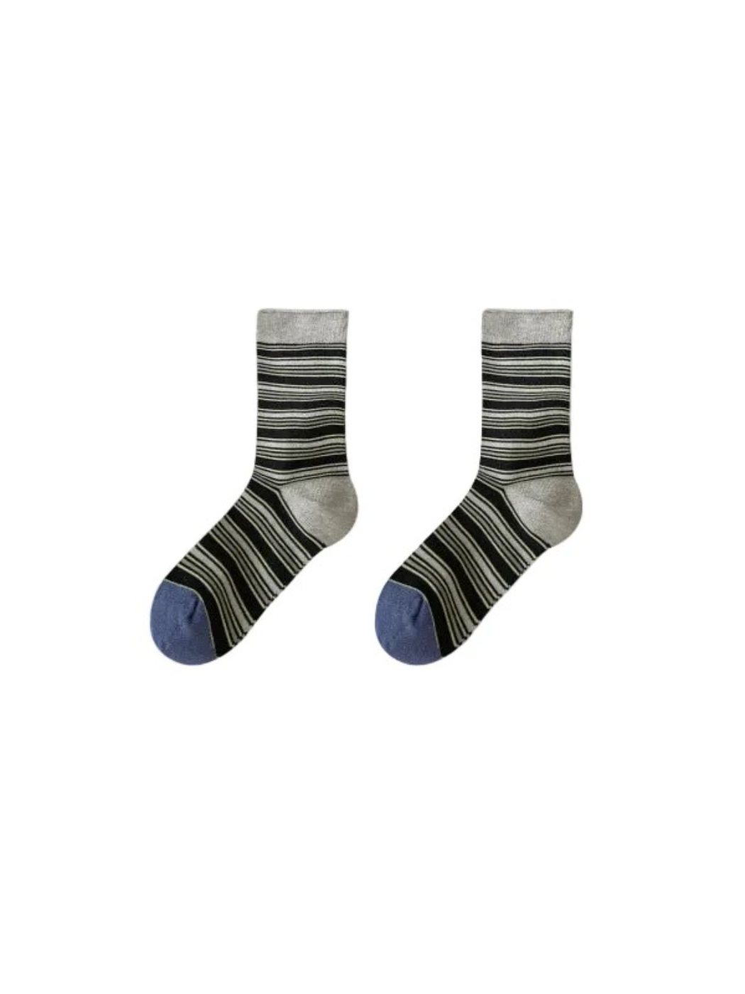 Rufia - Stripe Ribbed-Cuff Crew Socks