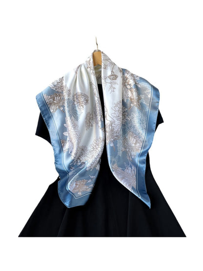 Scarvii - Botanical Line Art Square Scarf