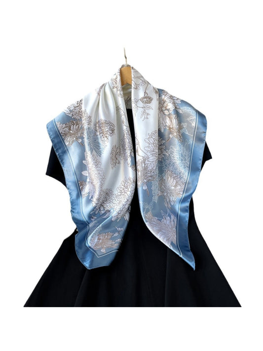 Scarvii - Botanical Line Art Square Scarf