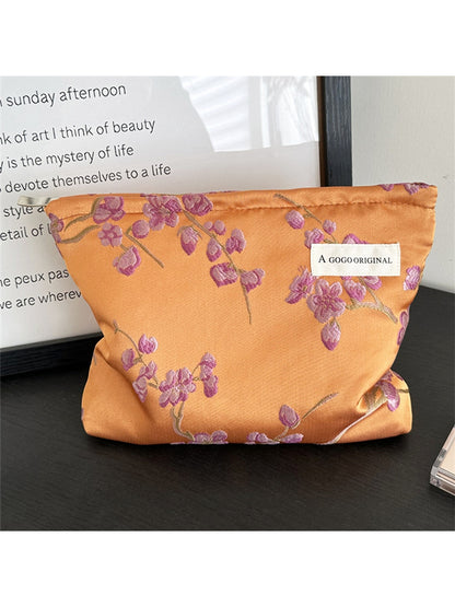 Cosbai - Floral Zippered Makeup Bag Pouch