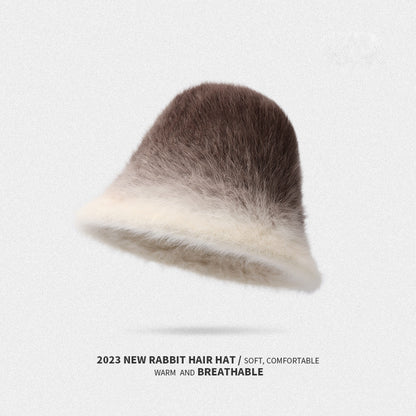 Haila Gradient Color Warm Bucket Hat color options including BLACK, BEIGE, KHAKI