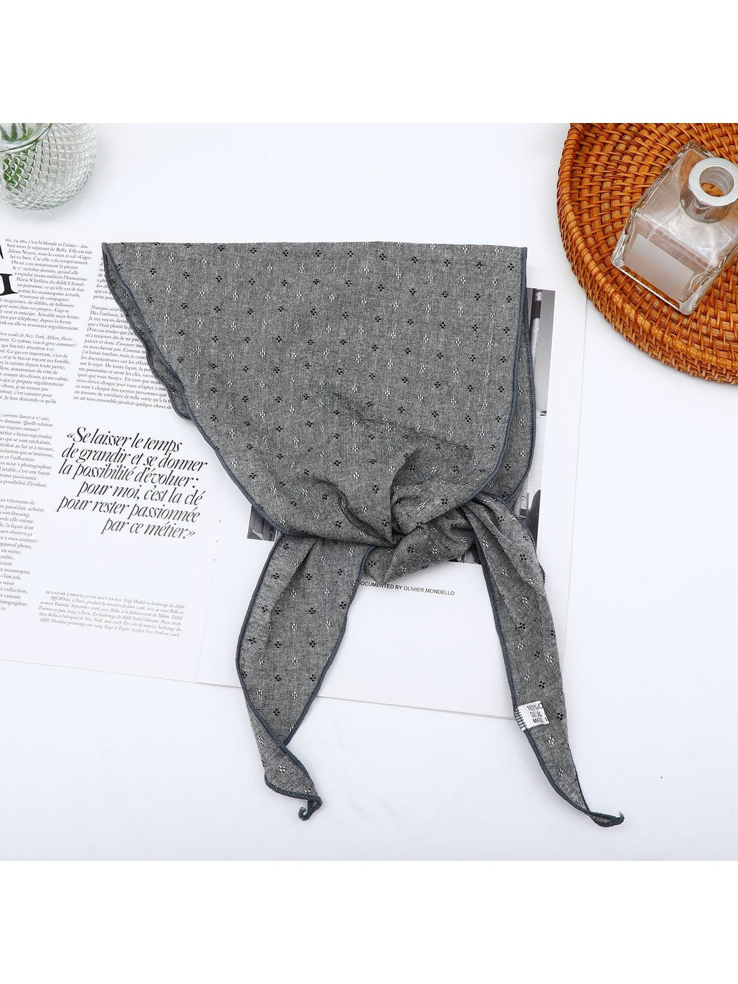 Scarvii - Simple Style Print Triangle Bandana