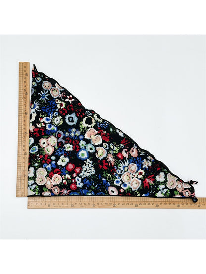 Scarvii - Retro Floral Triangle Head Wrap Bandana