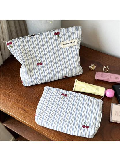 Cosbai - Cherry Embroidered Makeup Pouch - image 2