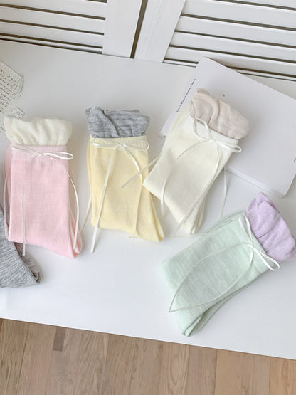 Rufia - Solid Cute Bow Quarter-Calf Socks – Sweet & Simple