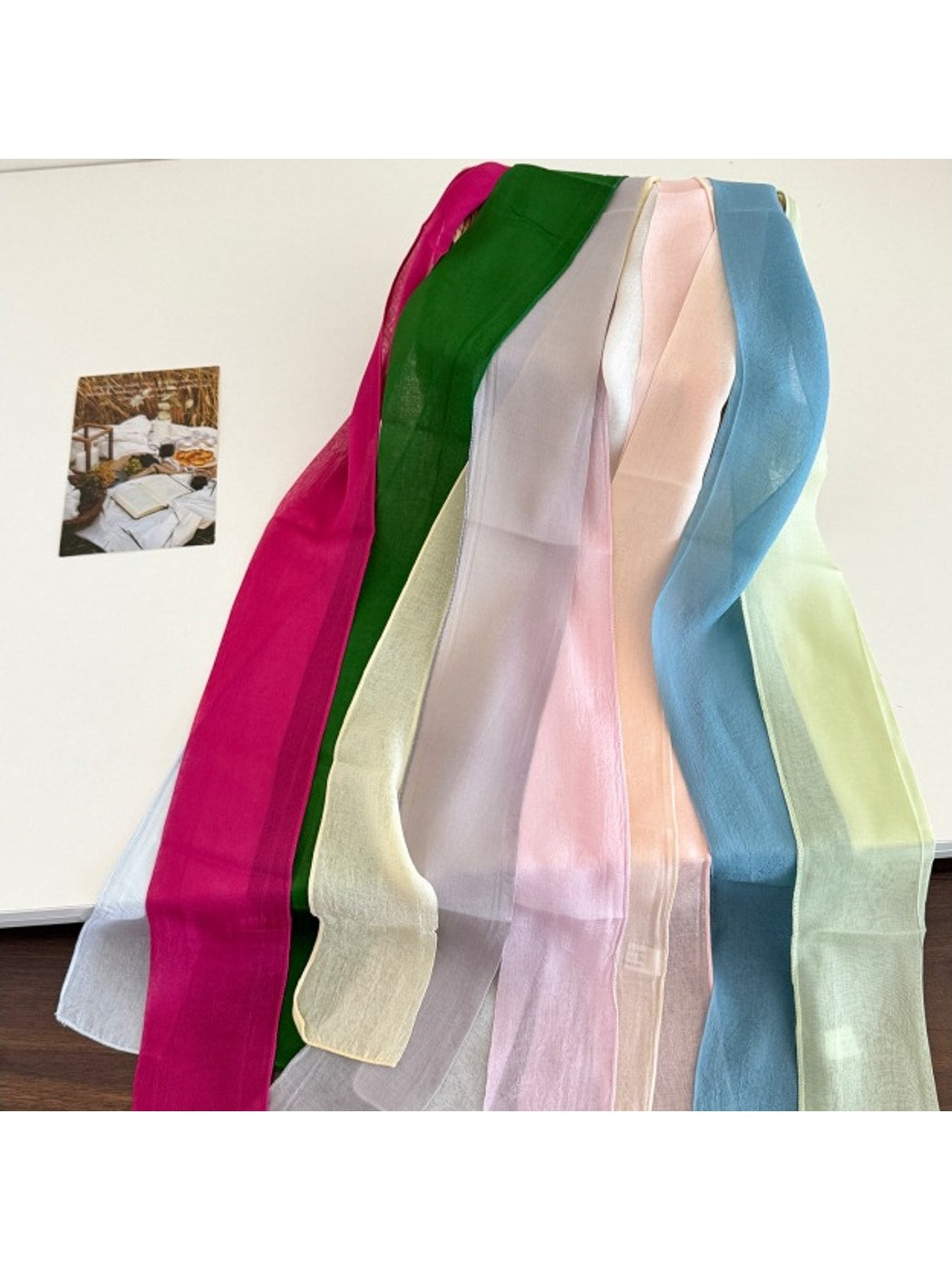 Scarvii - Retro Style Solid Narrow Scarf