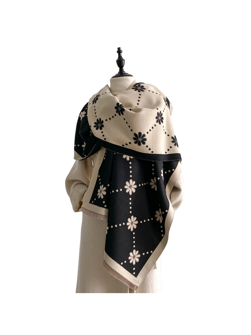 Scarvii – Polka Dot Floral Scarf & Wrap