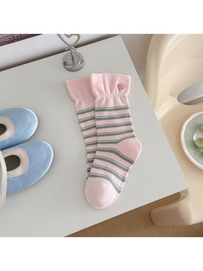 Rufia - Stripe Heart Patch Crew Socks product image 5