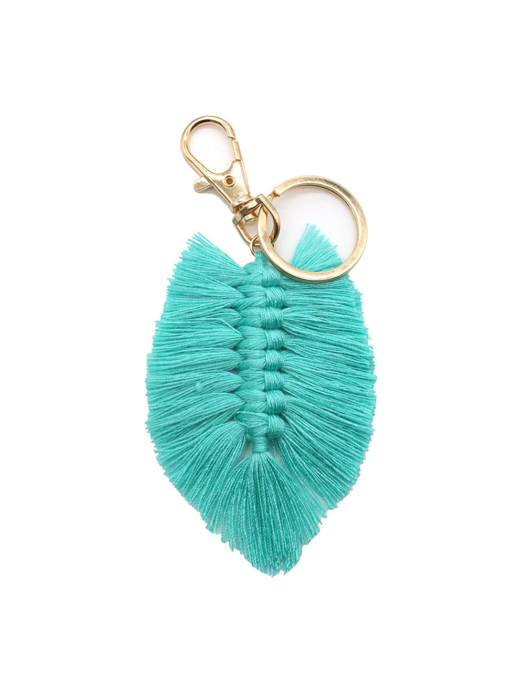 Koco Leaf Shaped Keychain with Tassel product shape