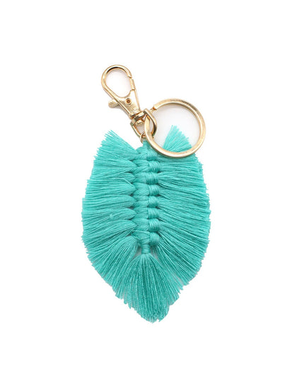 Koco Leaf Shaped Keychain with Tassel product shape