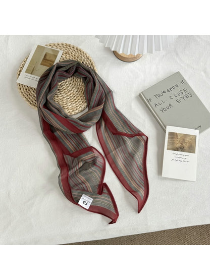 Scarvii - Printed Long Narrow Neck Scarf