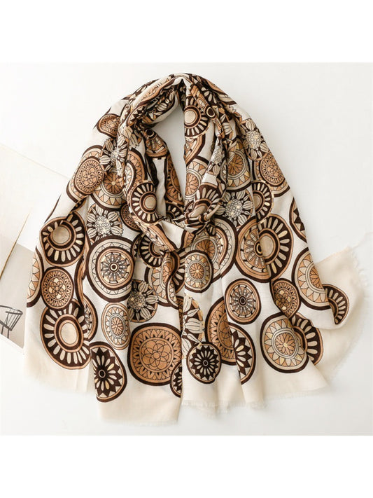 Scarvii - Soft Tone Medallion Pattern Everyday Scarf