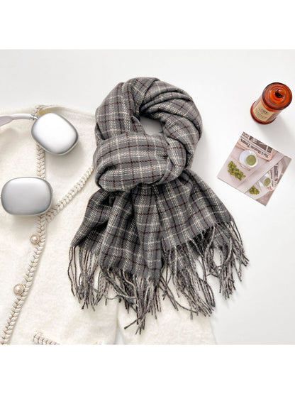 Scarvii - Soft Micro Plaid Winter Scarf