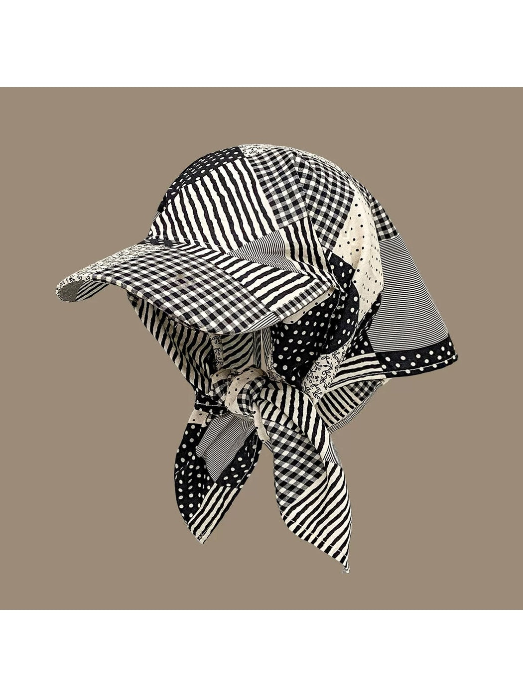 Haila - Patchwork Print Headscarf Cap