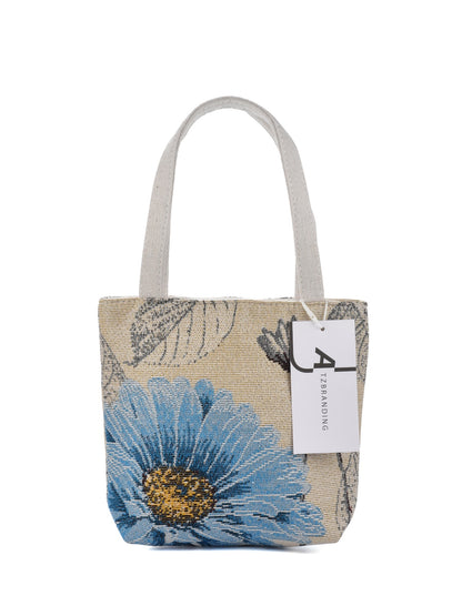 Cosbai - Embroidered Canvas Handbag