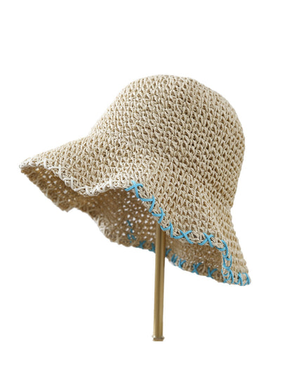 Haila - Contrast Stripe Knit Bucket Hat