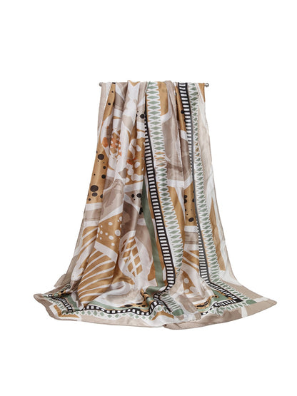 Scarvii - Border Polka Dot Printed Scarf