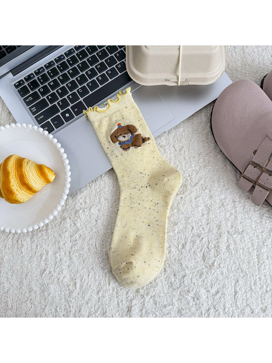 Rufia - Cute Animal Pattern Ruffle Crew Socks product image 6