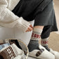 Rufia - Thickened Snowflake Patterned Mid-calf Socks