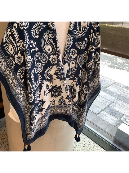 Scarvii - Elegant Print Drape Shawl Scarf