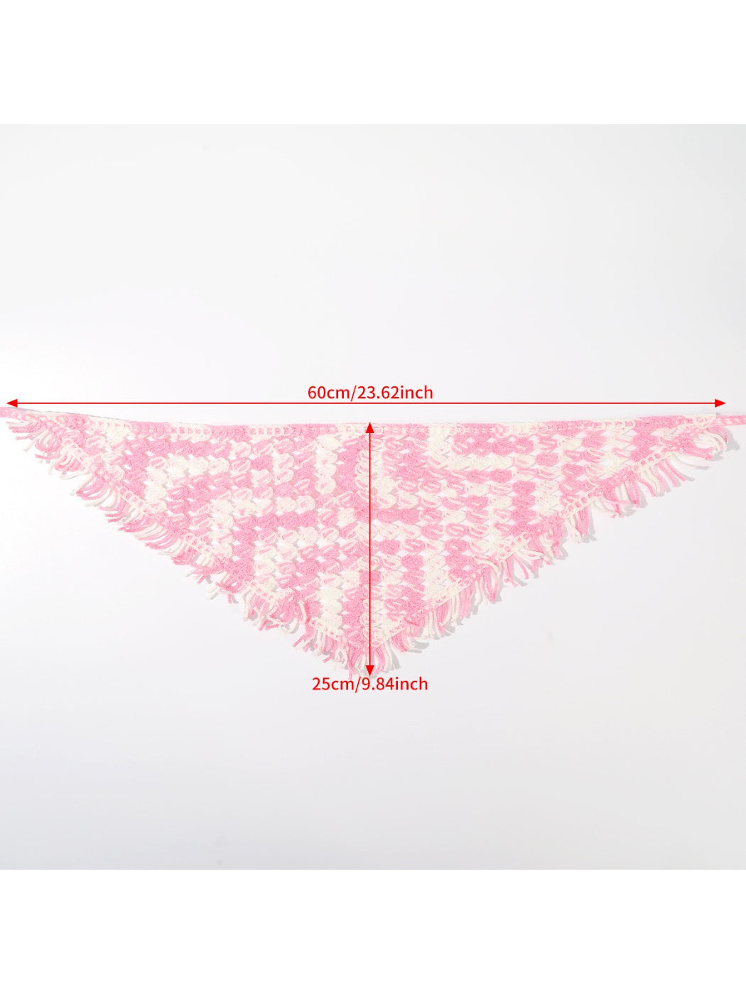 Scarvii Open Knit Fringe Triangle Hair Scarf