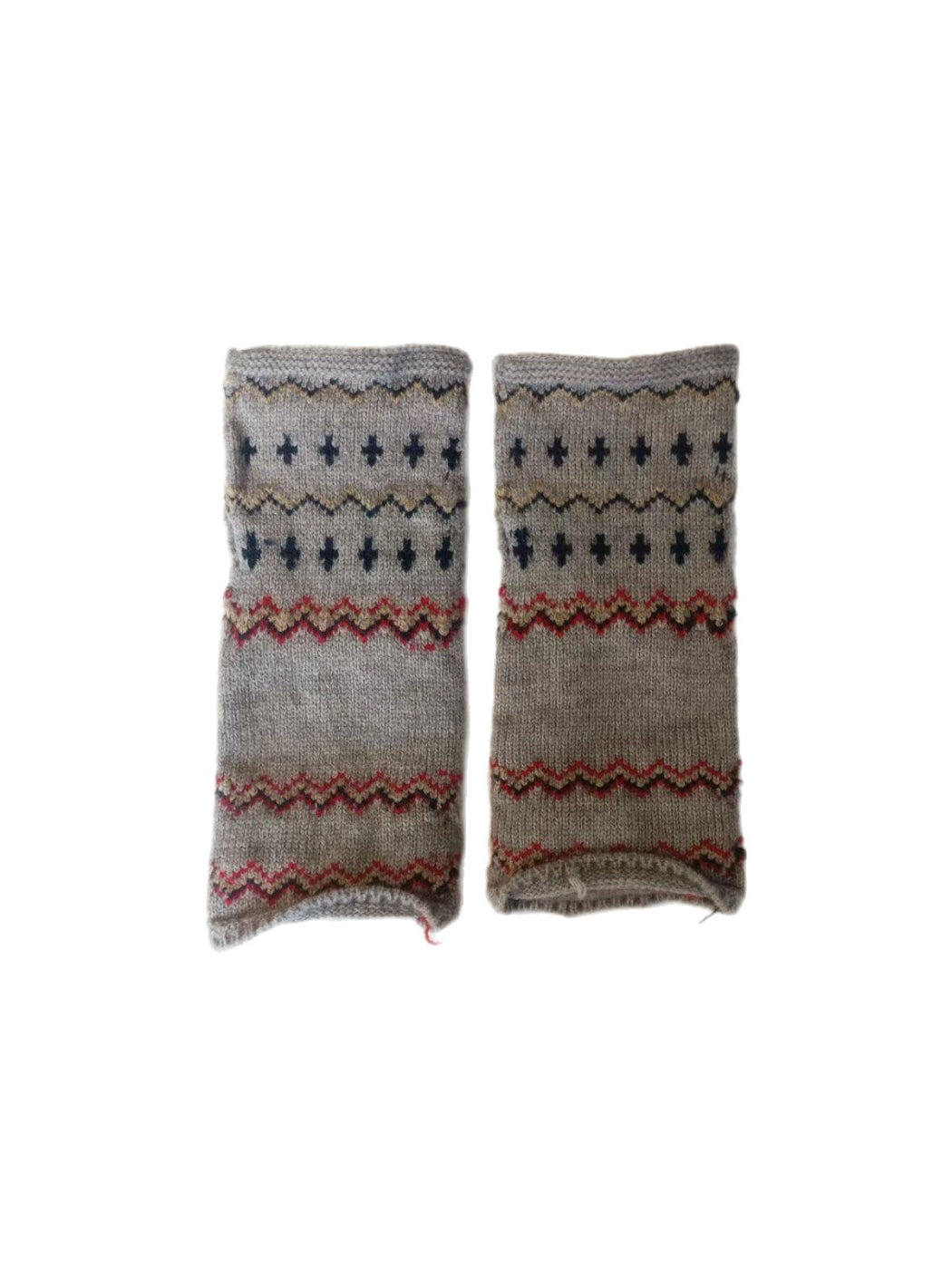 Gloving - Patterned Knit Fingerless Gloves