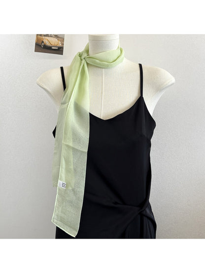 Scarvii - Retro Style Solid Narrow Scarf