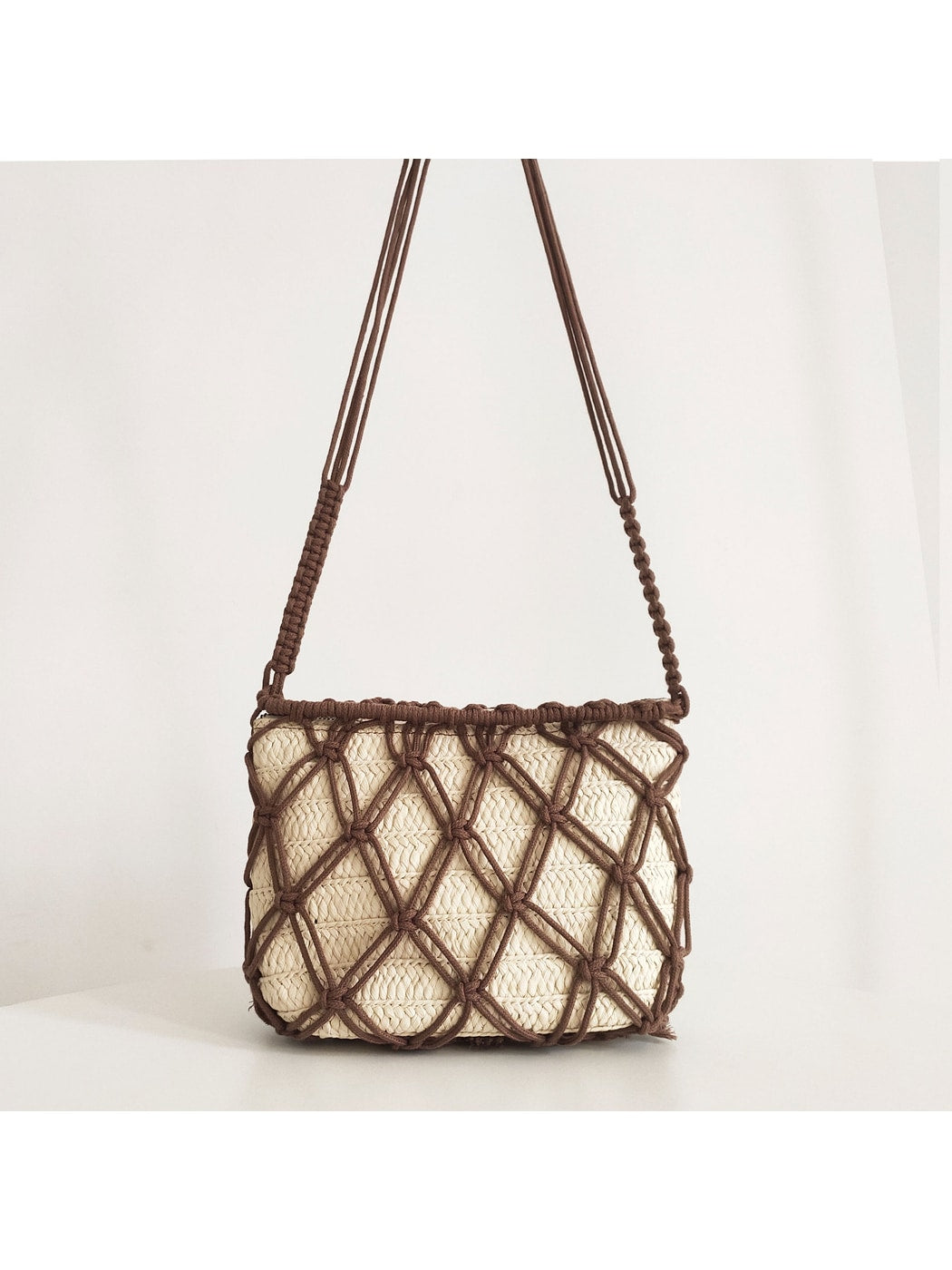 Cosbai - Woven Hollow Shoulder Bag